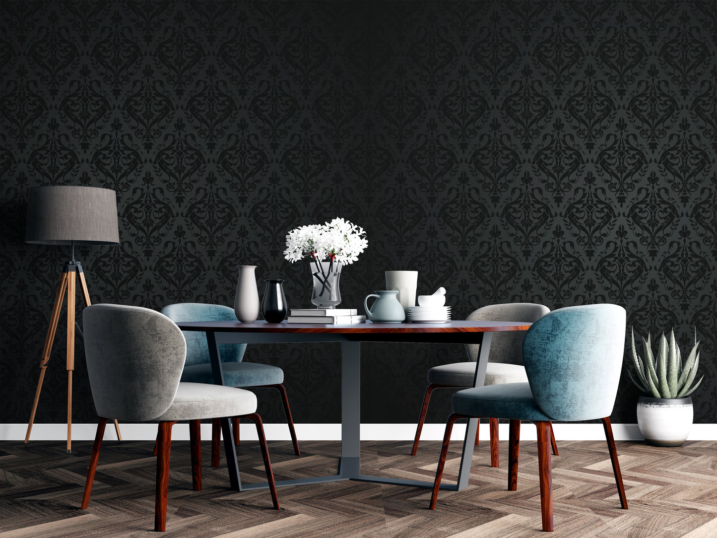 Premium Black designer wallpaper for wall
