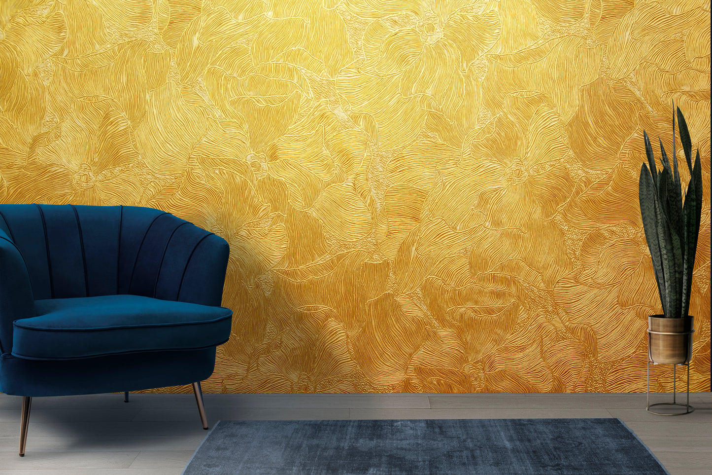 Abstract gold background - wallpaper for wall