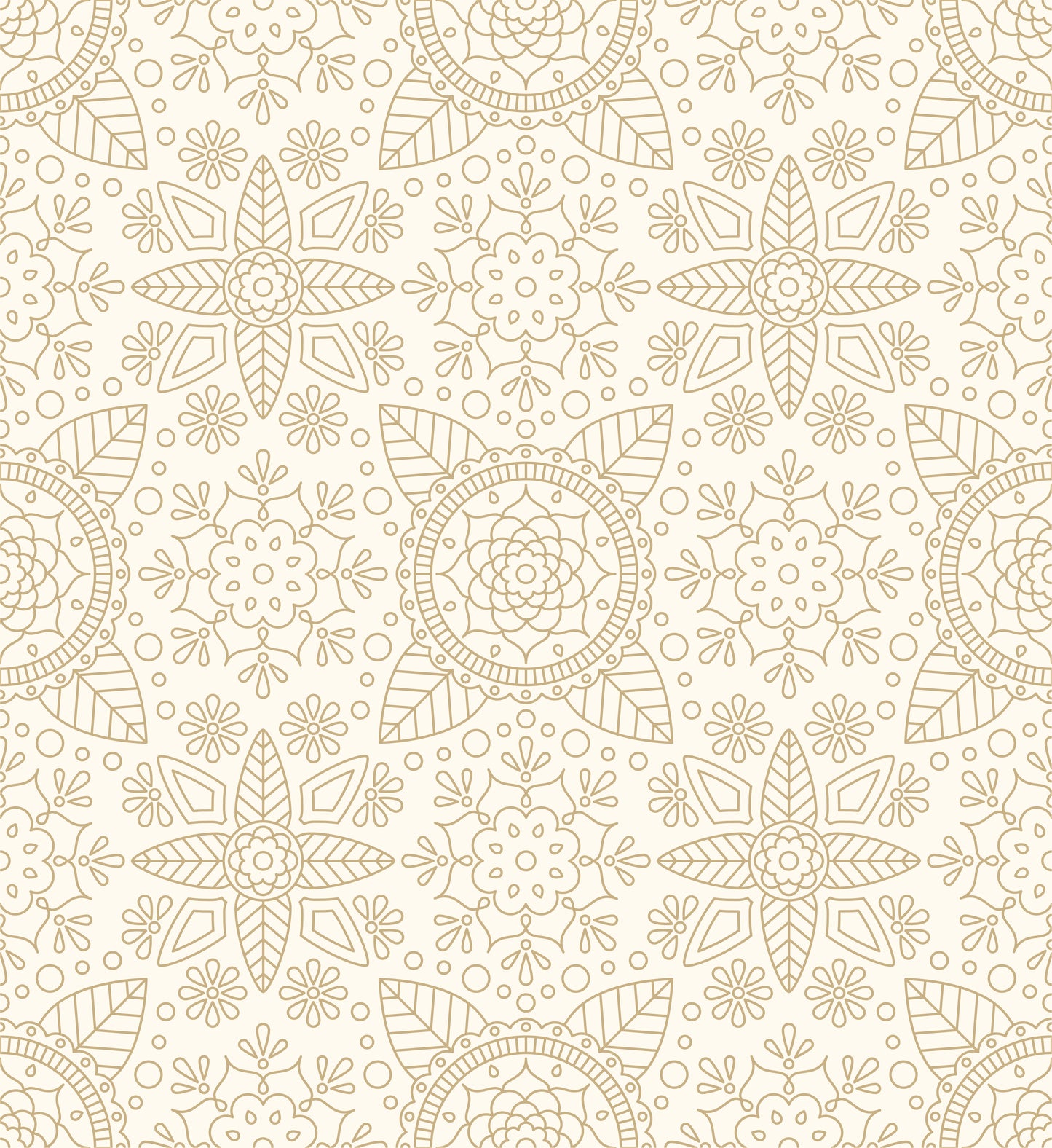 Diwali seamless pattern with indian ornament flower leaf