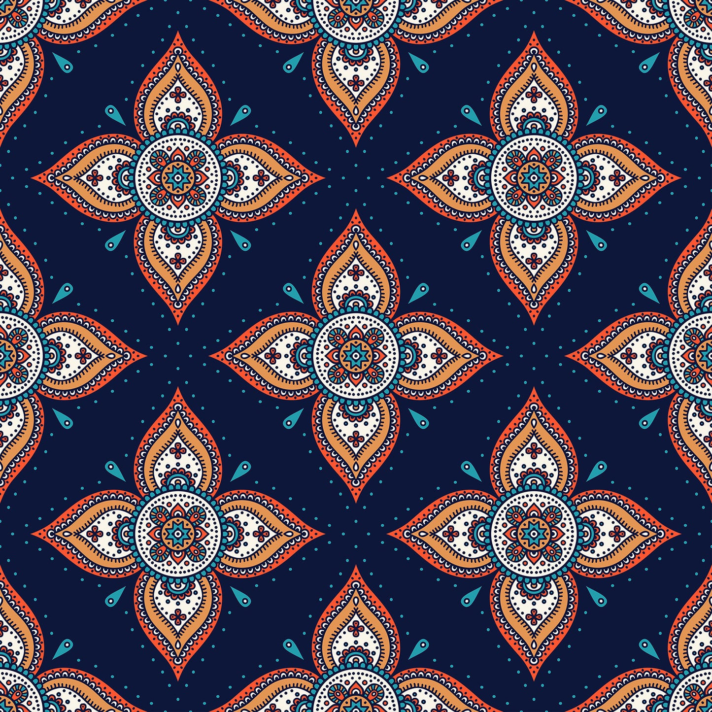 Elegant retro mandala pattern