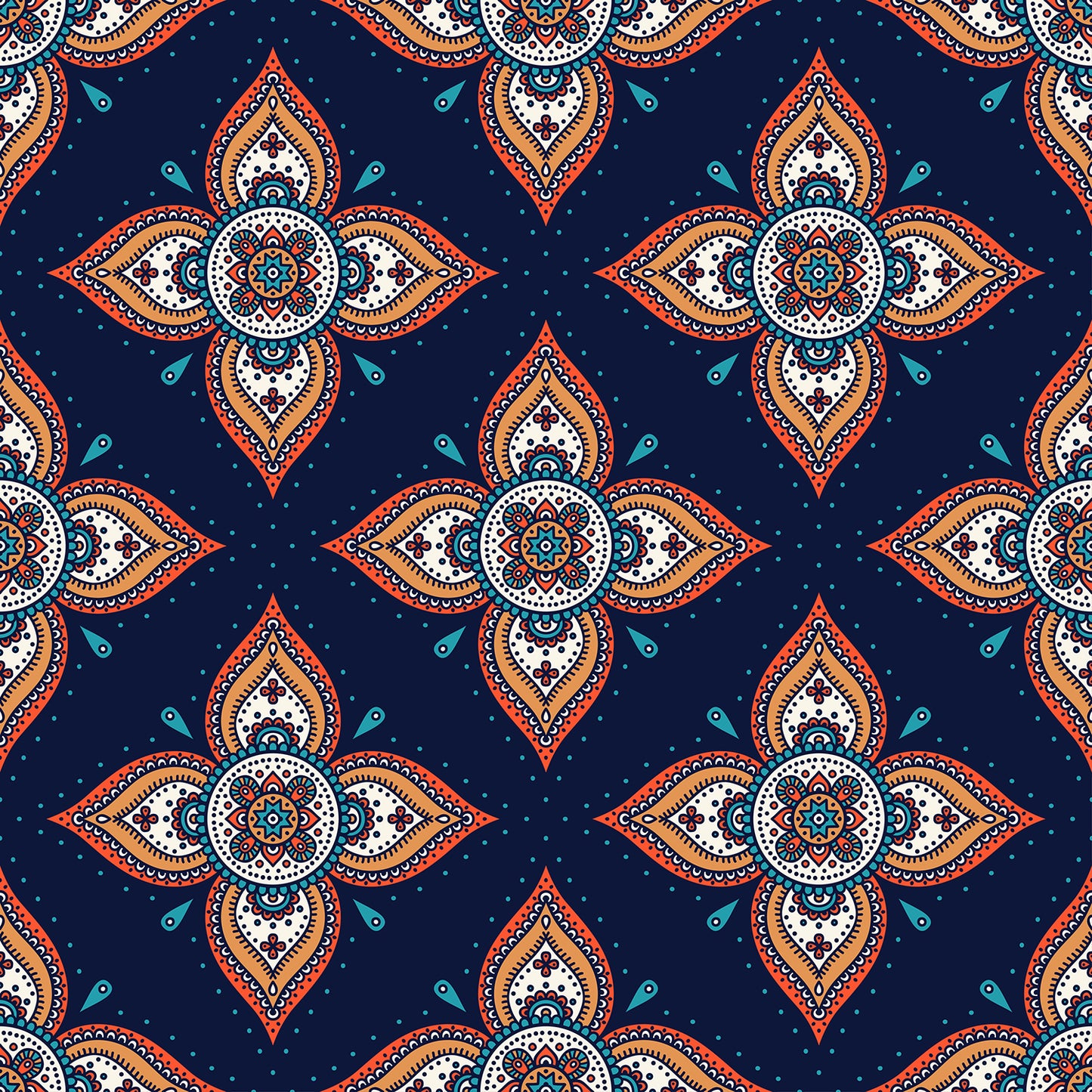 Elegant retro mandala pattern