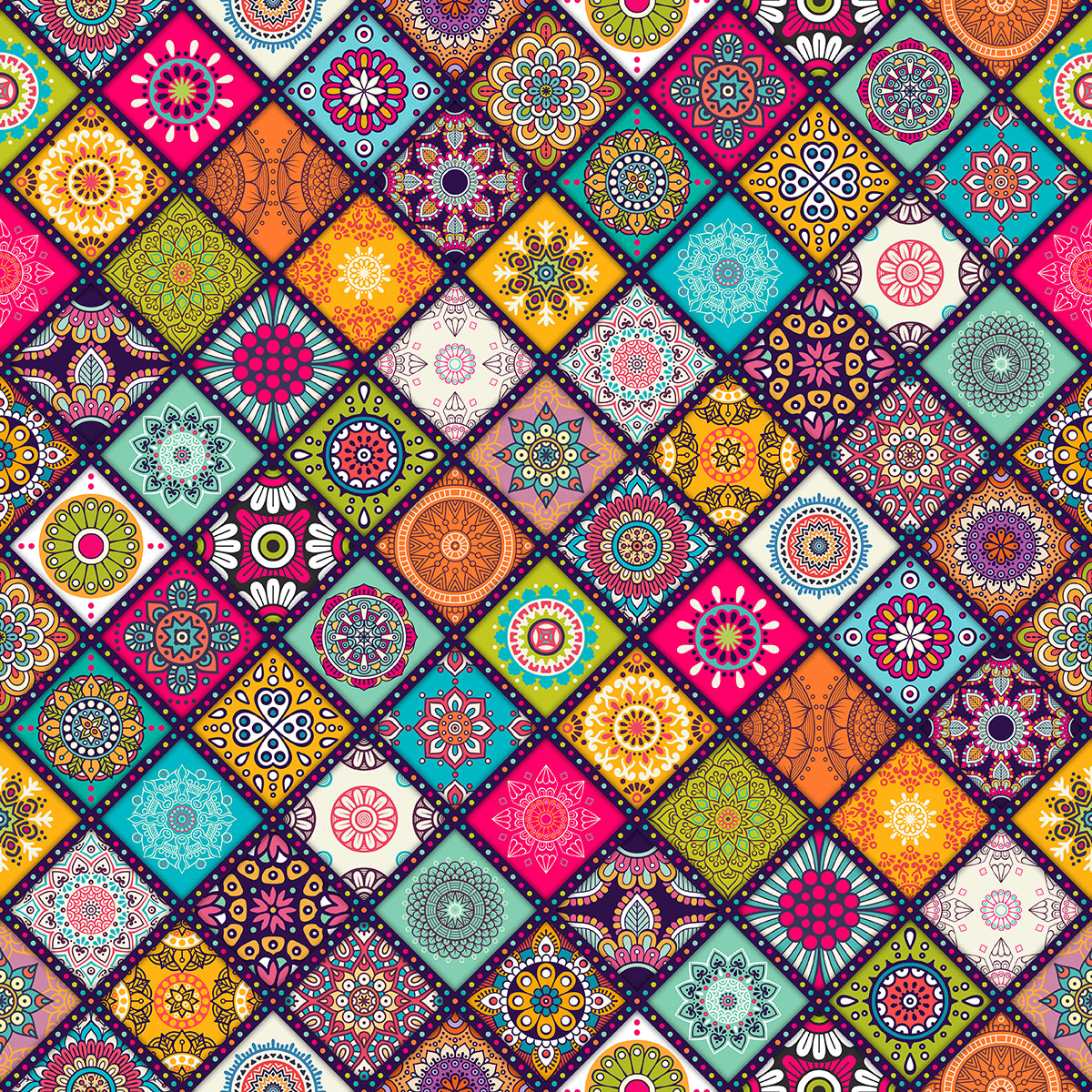 Asian background with mandalas