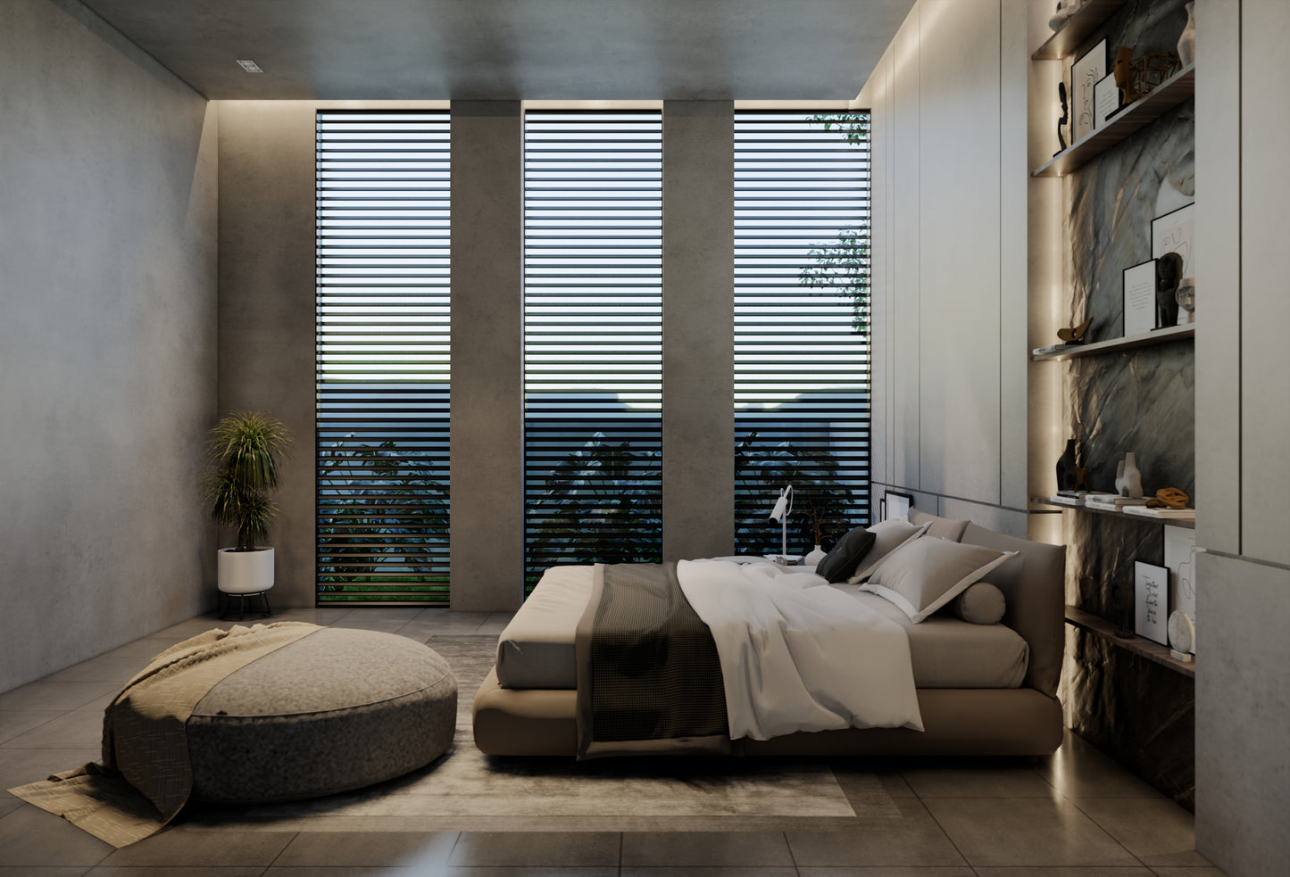 modern bedroom interior design contemporary with natural tones room walls floor ceiling