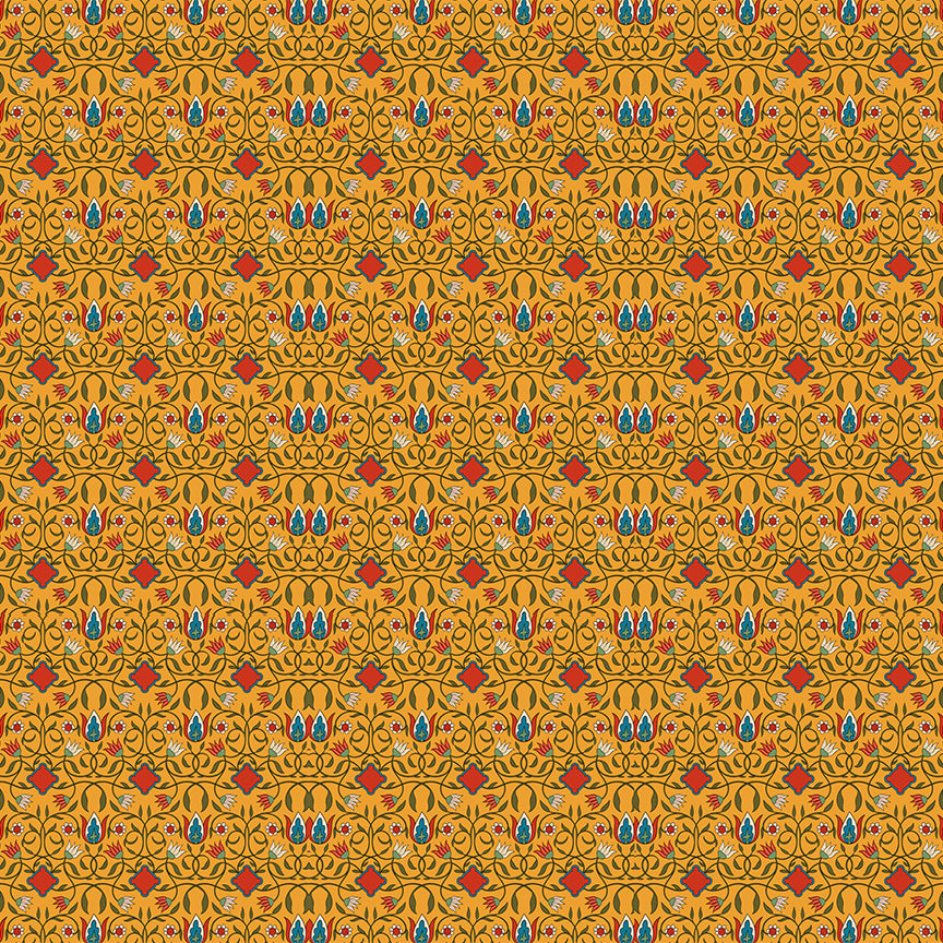 hand drawn Persian carpet pattern