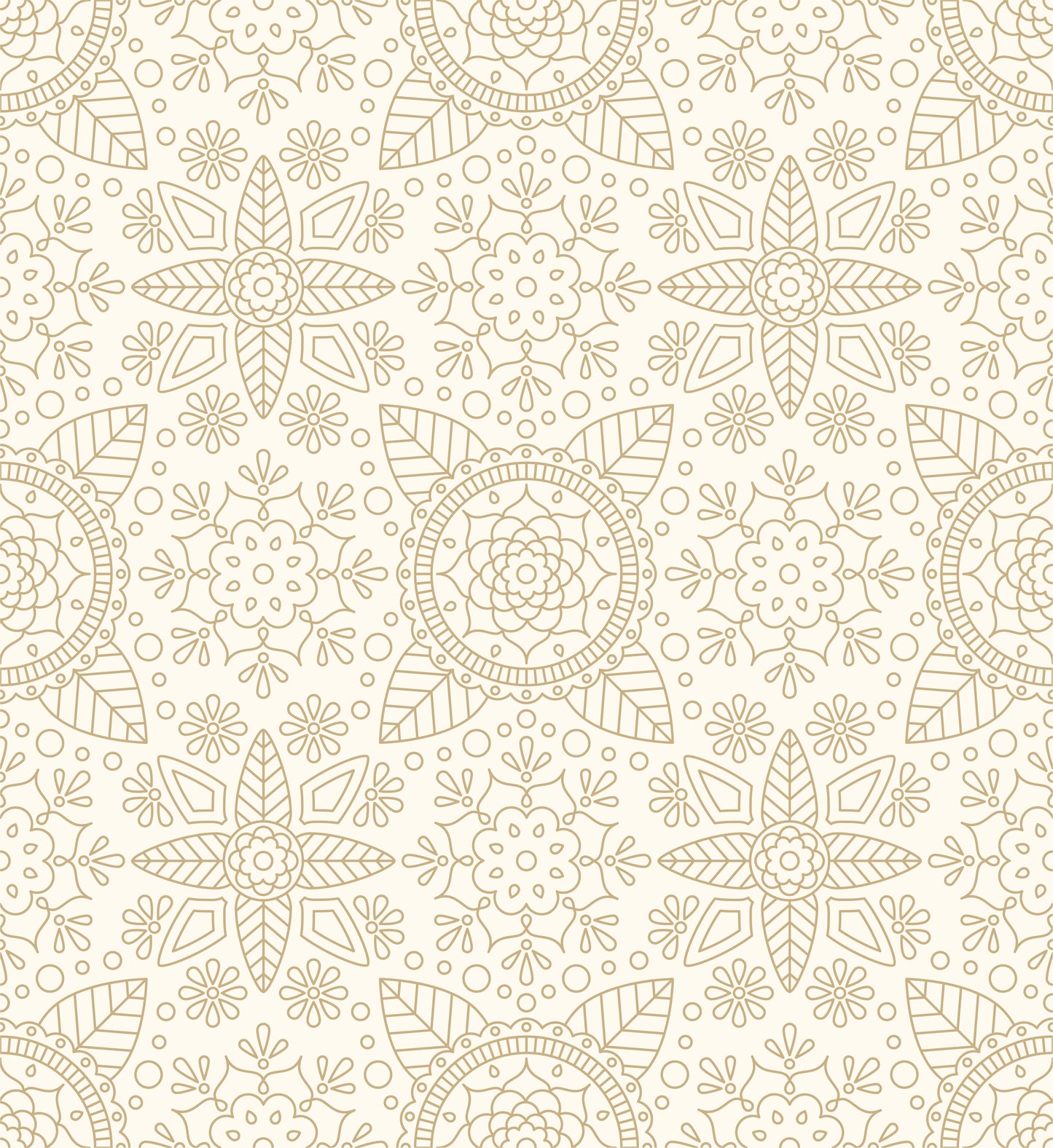 Diwali seamless pattern with indian ornament flower leaf