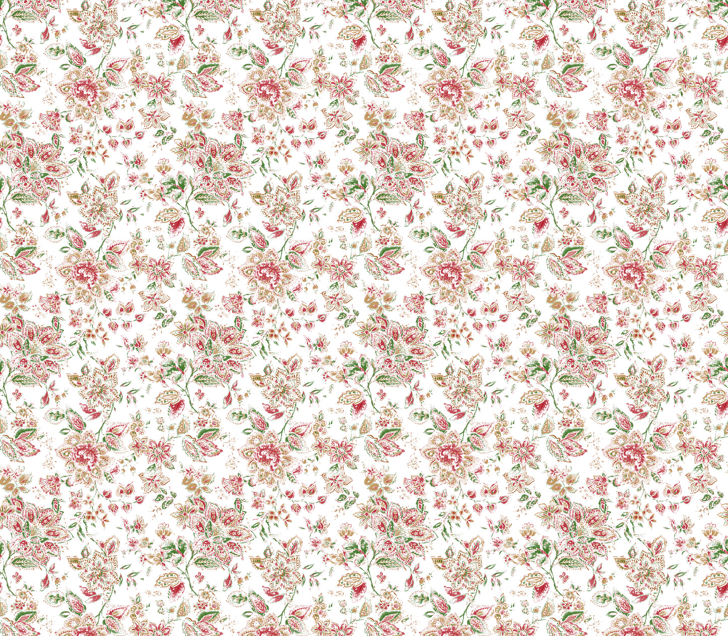 seamless floral pattern with pink flower white background