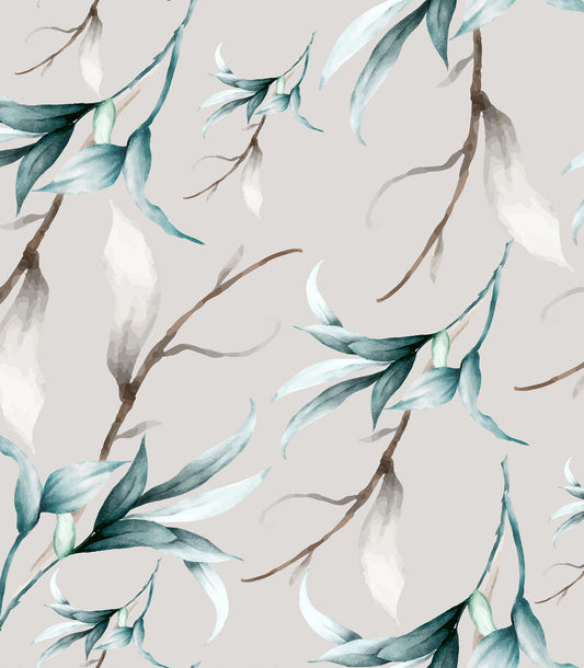 luxury watercolor leaves seamless pattern design