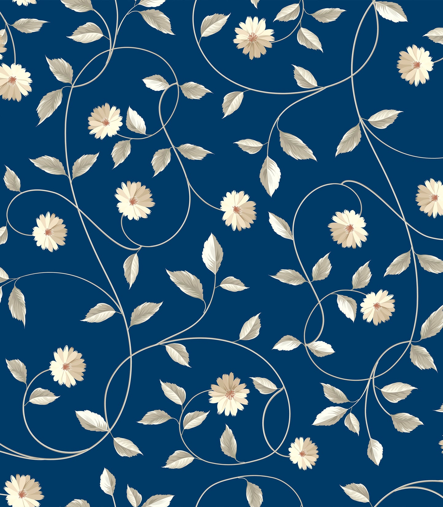 botanical seamless pattern blooming flower retro style