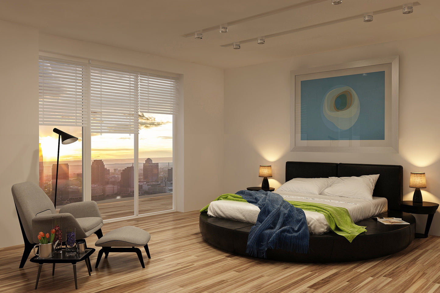 modern bedroom interior design contemporary with natural tones room walls floor ceiling