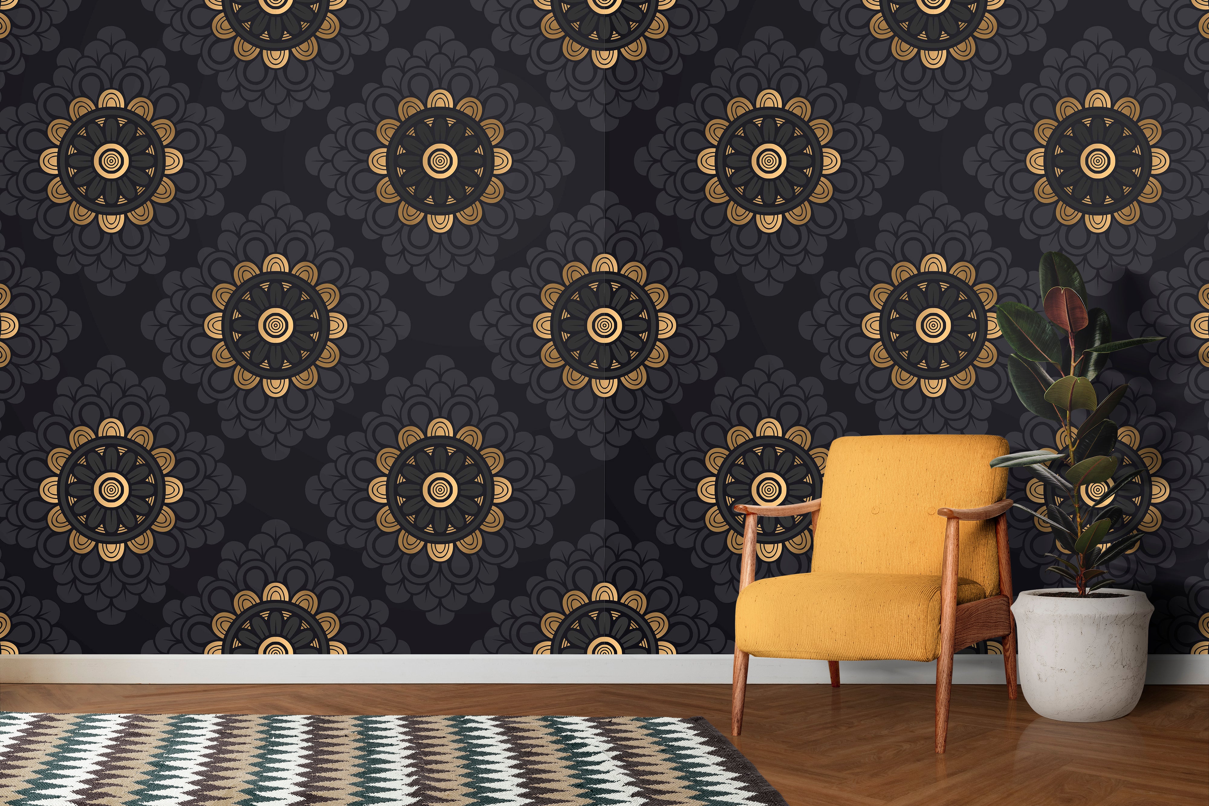 Pattern Hd Background Round Rounds seamless pattern wallpaper – Wallpaper Printing