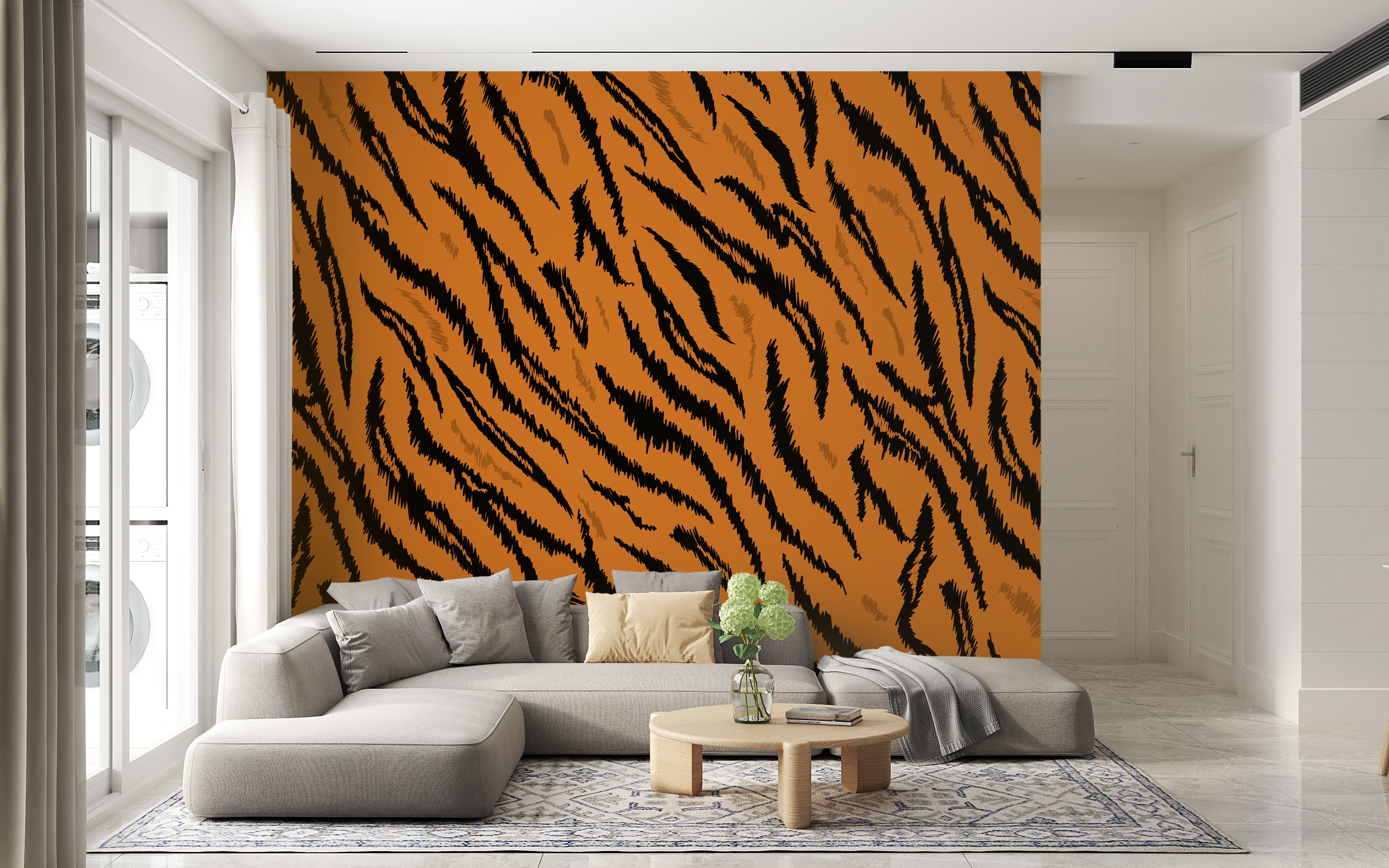 tiger texture seamless animal pattern striped fabric background tiger ...